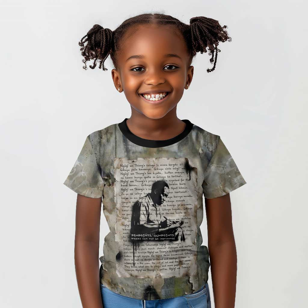Ngugi wa Thiong O Kid T shirt Graffiti Resist Statement Ink Pen Revolution Fist Literary Activism - Wonder Print Shop