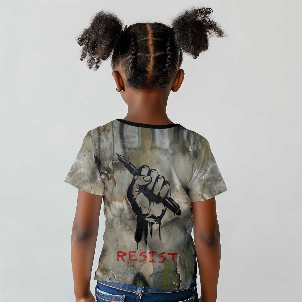 Ngugi wa Thiong O Kid T shirt Graffiti Resist Statement Ink Pen Revolution Fist Literary Activism - Wonder Print Shop