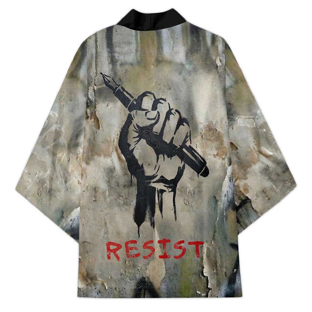 Ngugi wa Thiong O Kimono Graffiti Resist Statement Ink Pen Revolution Fist Literary Activism - Wonder Print Shop