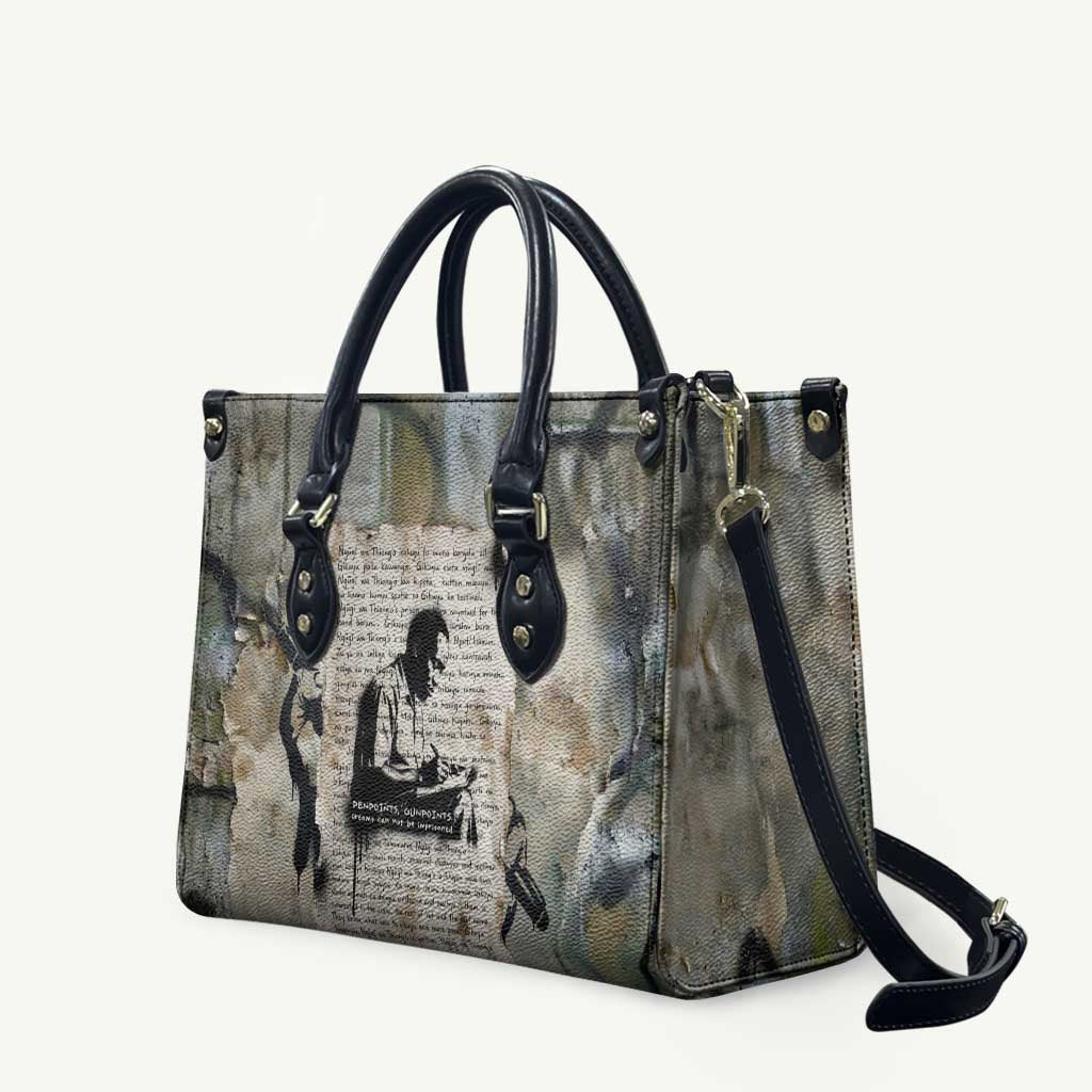 Ngugi wa Thiong O Leather Bag Graffiti Resist Statement Ink Pen Revolution Fist Literary Activism - Wonder Print Shop