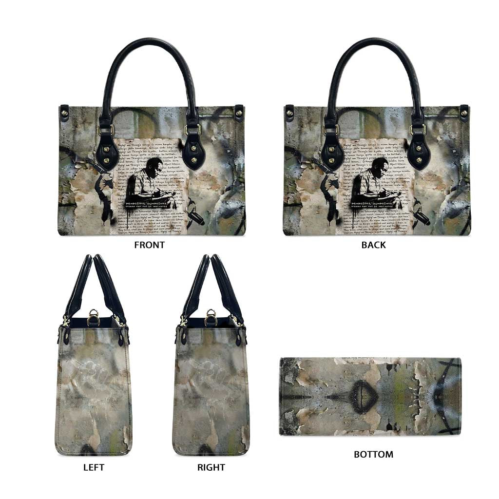 Ngugi wa Thiong O Leather Bag Graffiti Resist Statement Ink Pen Revolution Fist Literary Activism - Wonder Print Shop
