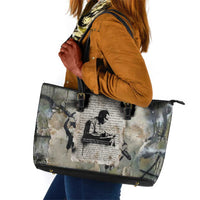 Ngugi wa Thiong O Leather Tote Bag Graffiti Resist Statement Ink Pen Revolution Fist Literary Activism - Wonder Print Shop