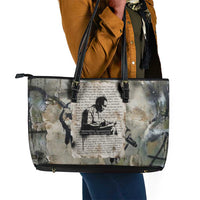 Ngugi wa Thiong O Leather Tote Bag Graffiti Resist Statement Ink Pen Revolution Fist Literary Activism - Wonder Print Shop