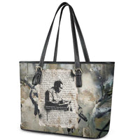 Ngugi wa Thiong O Leather Tote Bag Graffiti Resist Statement Ink Pen Revolution Fist Literary Activism - Wonder Print Shop