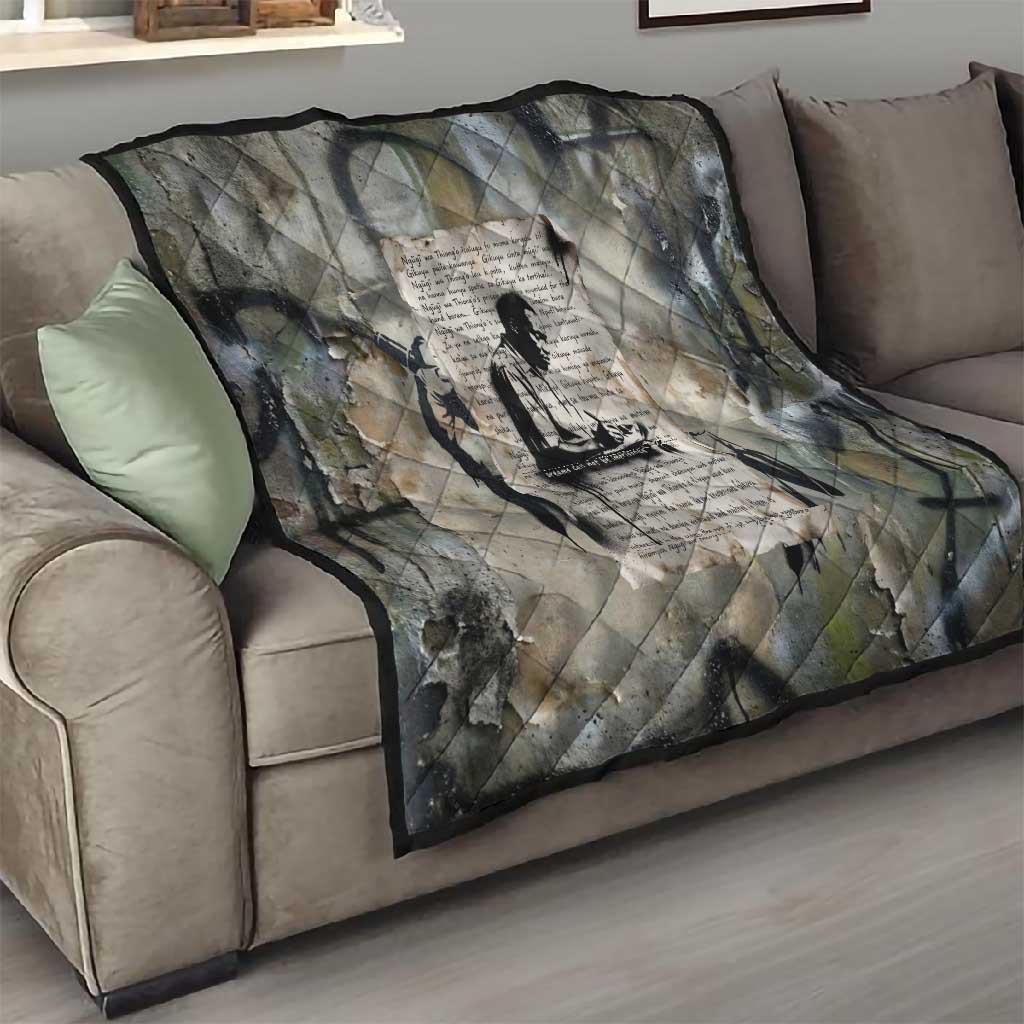 Ngugi wa Thiong O Quilt Graffiti Resist Statement Ink Pen Revolution Fist Literary Activism - Wonder Print Shop