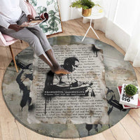 Ngugi wa Thiong O Round Carpet Graffiti Resist Statement Ink Pen Revolution Fist Literary Activism - Wonder Print Shop