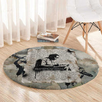 Ngugi wa Thiong O Round Carpet Graffiti Resist Statement Ink Pen Revolution Fist Literary Activism - Wonder Print Shop