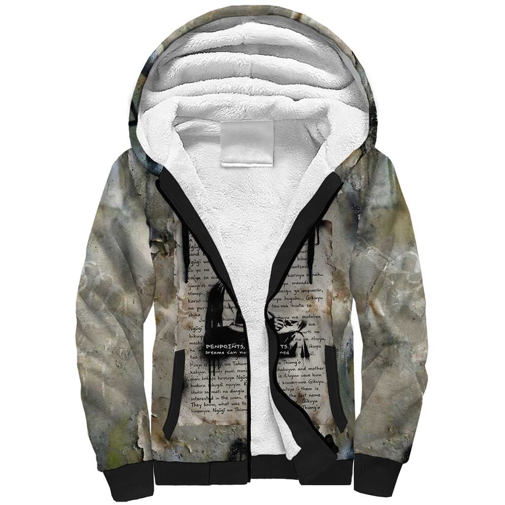 Ngugi wa Thiong O Sherpa Hoodie Graffiti Resist Statement Ink Pen Revolution Fist Literary Activism - Wonder Print Shop