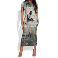 Ngugi wa Thiong O Short Sleeve Bodycon Dress Graffiti Resist Statement Ink Pen Revolution Fist Literary Activism - Wonder Print Shop