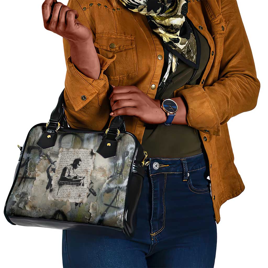 Ngugi wa Thiong O Shoulder Handbag Graffiti Resist Statement Ink Pen Revolution Fist Literary Activism - Wonder Print Shop