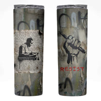 Ngugi wa Thiong O Skinny Tumbler Graffiti Resist Statement Ink Pen Revolution Fist Literary Activism - Wonder Print Shop