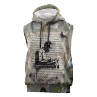 Ngugi wa Thiong O Sleeveless Hoodie Graffiti Resist Statement Ink Pen Revolution Fist Literary Activism - Wonder Print Shop