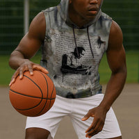 Ngugi wa Thiong O Sleeveless Hoodie Graffiti Resist Statement Ink Pen Revolution Fist Literary Activism - Wonder Print Shop