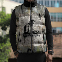 Ngugi wa Thiong O Sleeveless Puffer Jacket Graffiti Resist Statement Ink Pen Revolution Fist Literary Activism - Wonder Print Shop
