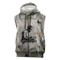 Ngugi wa Thiong O Sleeveless Zip Hoodie Graffiti Resist Statement Ink Pen Revolution Fist Literary Activism - Wonder Print Shop