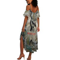 Ngugi wa Thiong O Summer Maxi Dress Graffiti Resist Statement Ink Pen Revolution Fist Literary Activism - Wonder Print Shop