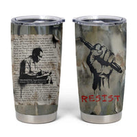 Ngugi wa Thiong O Tumbler Cup Graffiti Resist Statement Ink Pen Revolution Fist Literary Activism - Wonder Print Shop