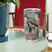 Ngugi wa Thiong O Tumbler Cup Graffiti Resist Statement Ink Pen Revolution Fist Literary Activism - Wonder Print Shop