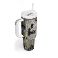 Ngugi wa Thiong O Tumbler With Handle Graffiti Resist Statement Ink Pen Revolution Fist Literary Activism - Wonder Print Shop