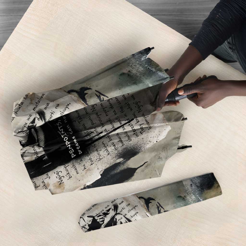 Ngugi wa Thiong O Umbrella Graffiti Resist Statement Ink Pen Revolution Fist Literary Activism - Wonder Print Shop