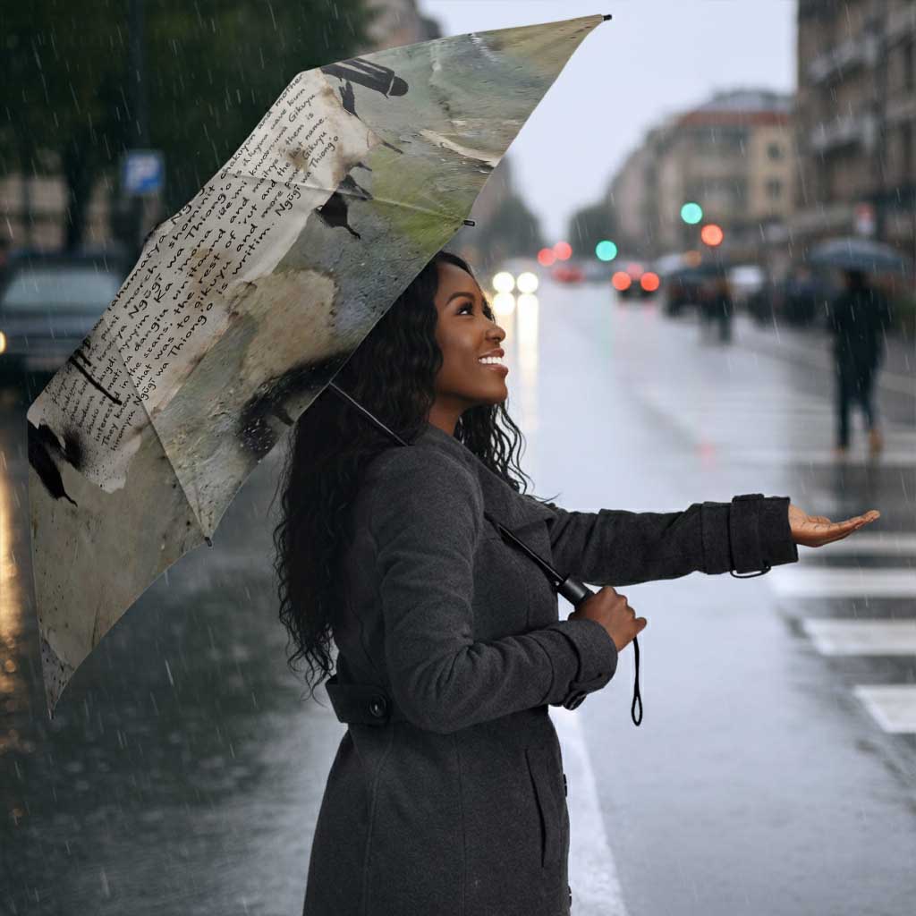 Ngugi wa Thiong O Umbrella Graffiti Resist Statement Ink Pen Revolution Fist Literary Activism - Wonder Print Shop