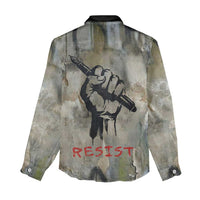 Ngugi wa Thiong O Women Casual Shirt Graffiti Resist Statement Ink Pen Revolution Fist Literary Activism - Wonder Print Shop