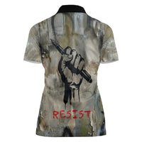 Ngugi wa Thiong O Women Polo Shirt Graffiti Resist Statement Ink Pen Revolution Fist Literary Activism - Wonder Print Shop