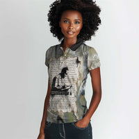 Ngugi wa Thiong O Women Polo Shirt Graffiti Resist Statement Ink Pen Revolution Fist Literary Activism - Wonder Print Shop