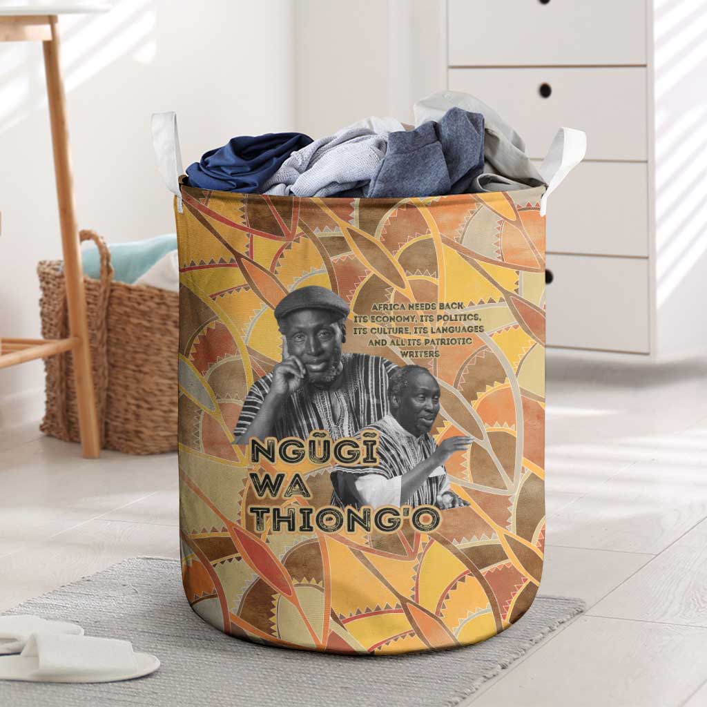 Ngugi wa Thiong O Laundry Basket African Literary Icon Portrait Cultural Revival - Wonder Print Shop