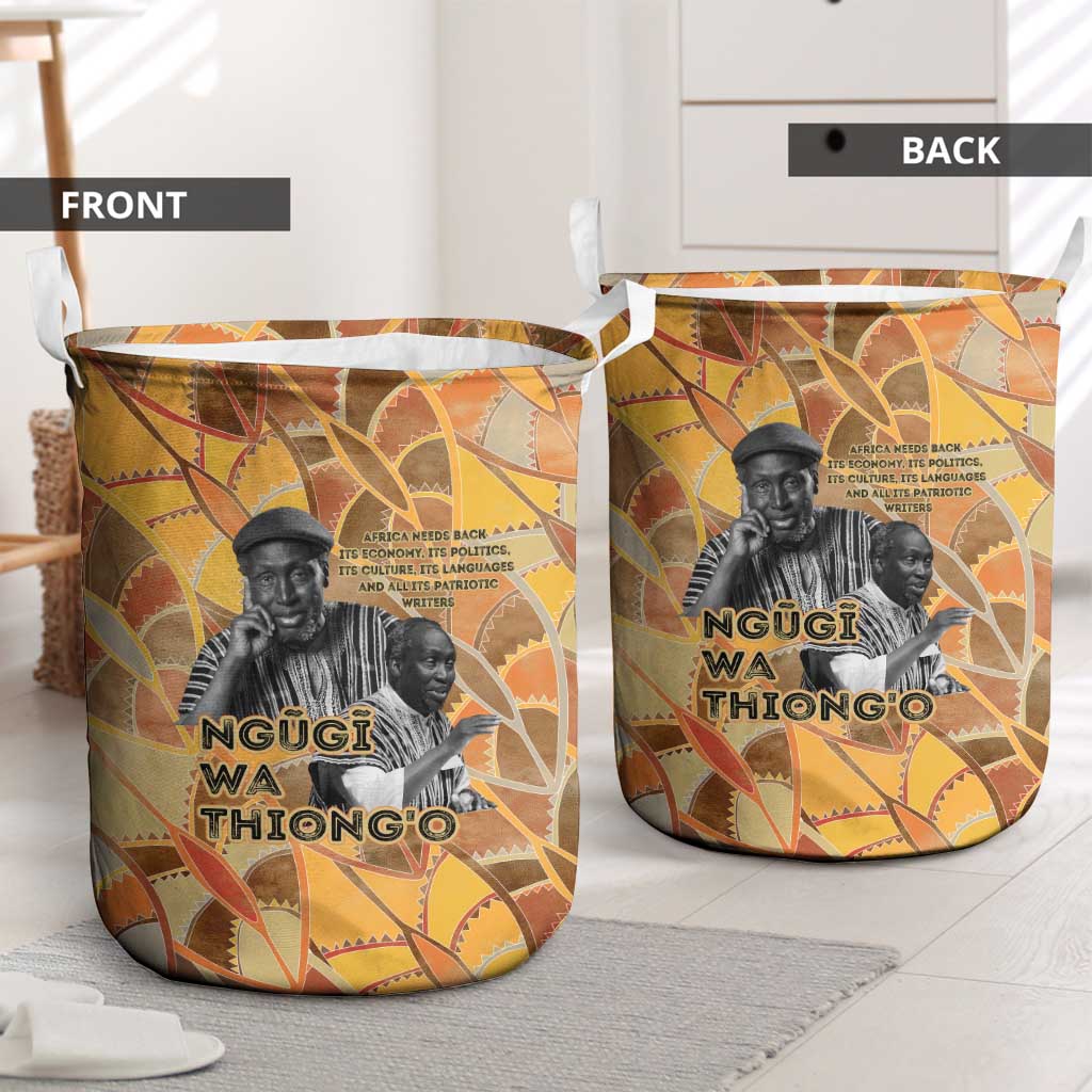 Ngugi wa Thiong O Laundry Basket African Literary Icon Portrait Cultural Revival - Wonder Print Shop