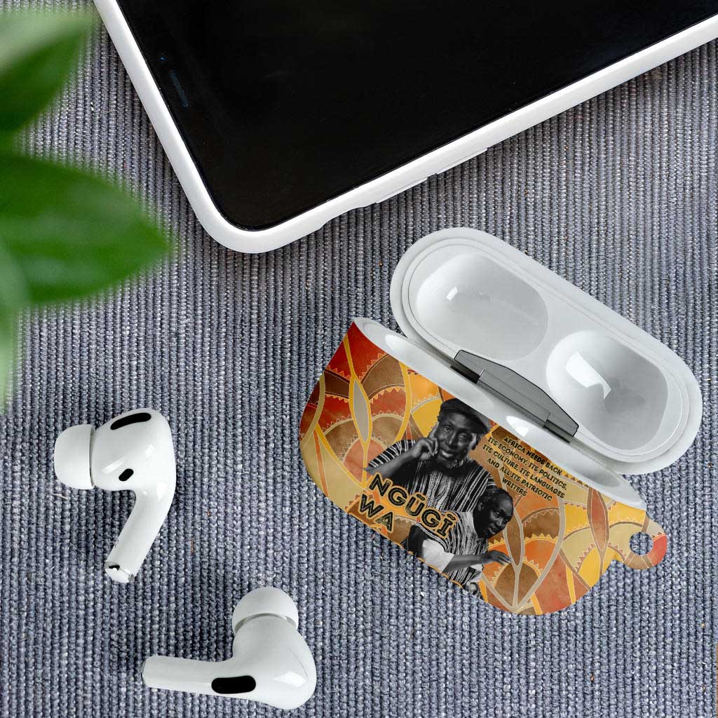 Ngugi wa Thiong O AirPods Case African Literary Icon Portrait Cultural Revival - Wonder Print Shop