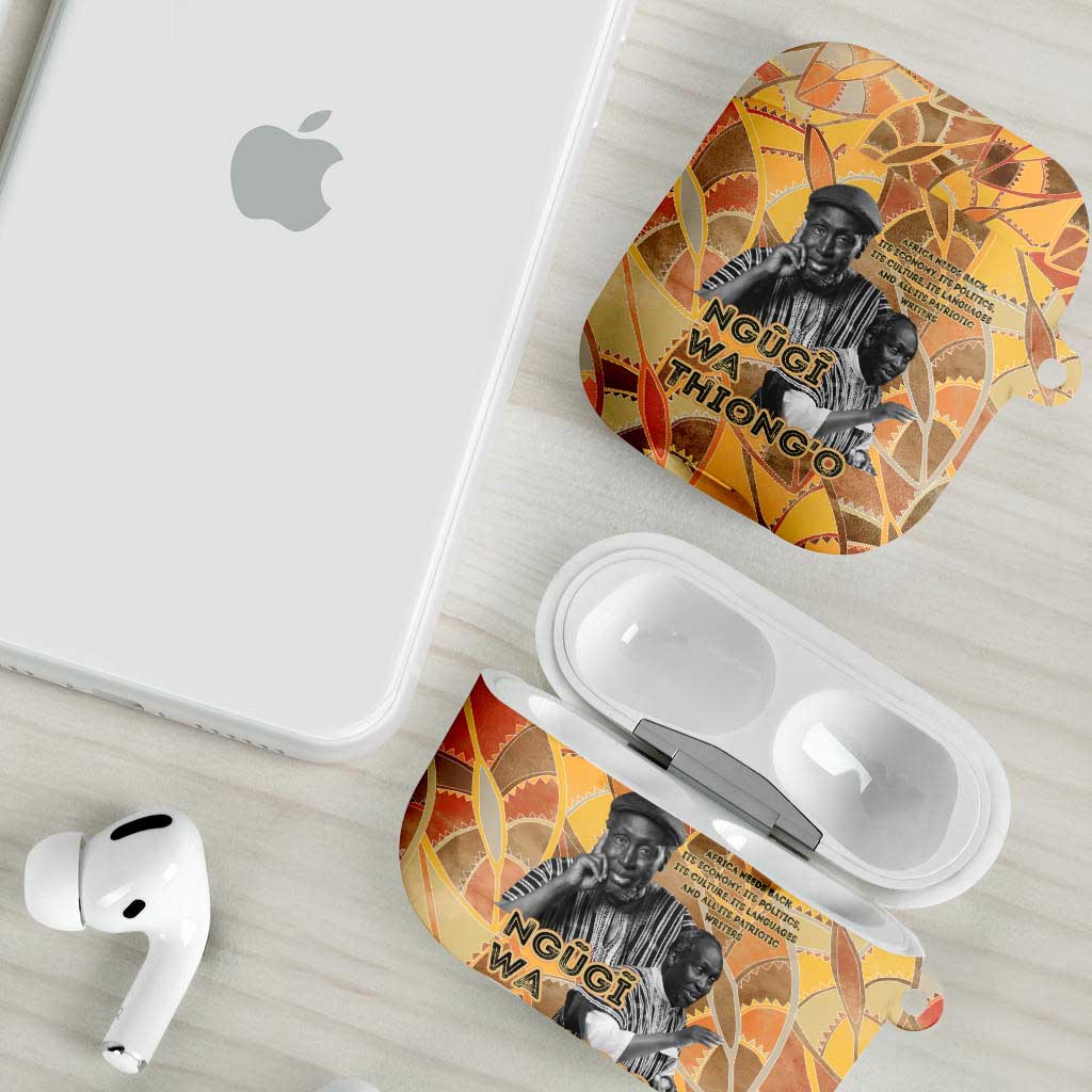 Ngugi wa Thiong O AirPods Case African Literary Icon Portrait Cultural Revival - Wonder Print Shop