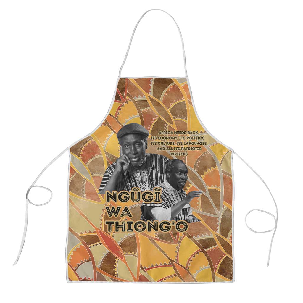 Ngugi wa Thiong O Apron African Literary Icon Portrait Cultural Revival - Wonder Print Shop