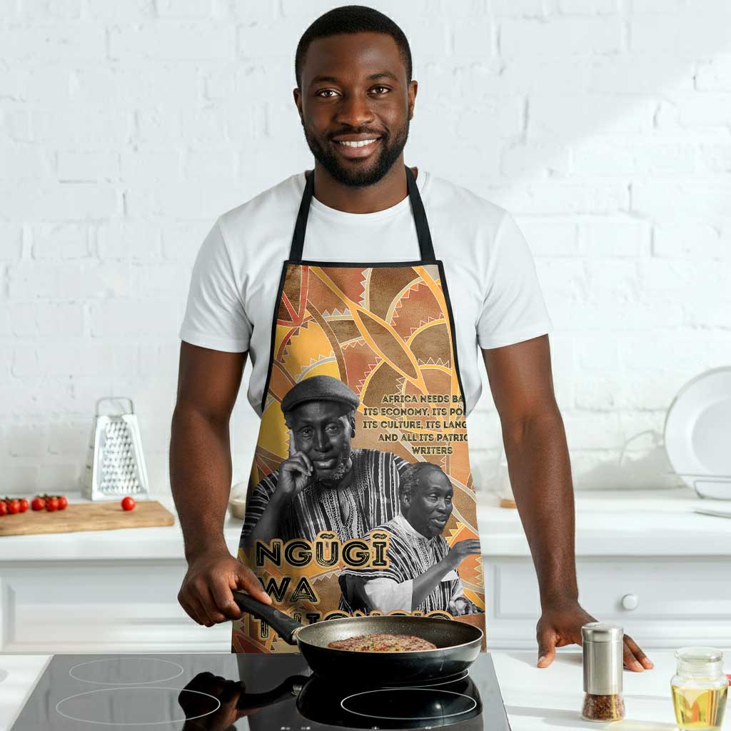 Ngugi wa Thiong O Apron African Literary Icon Portrait Cultural Revival - Wonder Print Shop