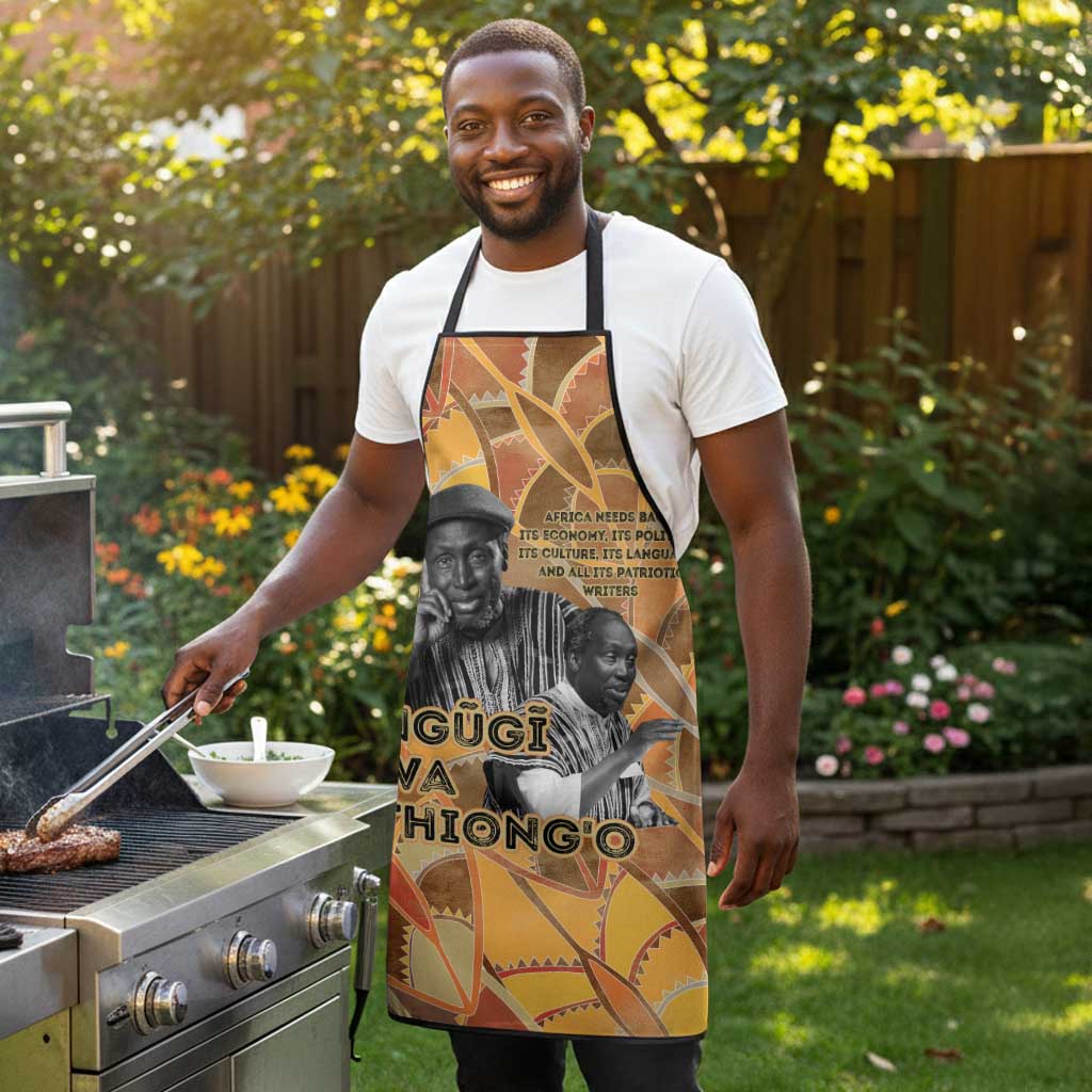 Ngugi wa Thiong O Apron African Literary Icon Portrait Cultural Revival - Wonder Print Shop
