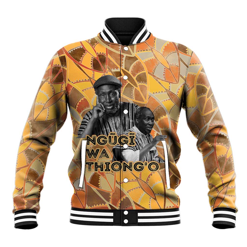 Ngugi wa Thiong O Baseball Jacket African Literary Icon Portrait Cultural Revival - Wonder Print Shop