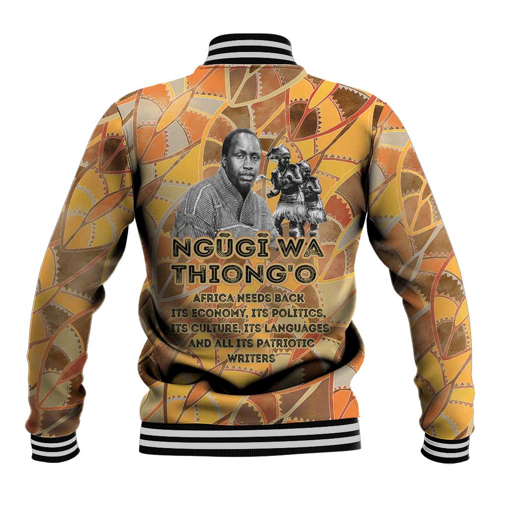 Ngugi wa Thiong O Baseball Jacket African Literary Icon Portrait Cultural Revival - Wonder Print Shop