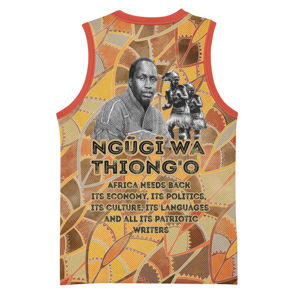 Ngugi wa Thiong O Basketball Jersey African Literary Icon Portrait Cultural Revival - Wonder Print Shop