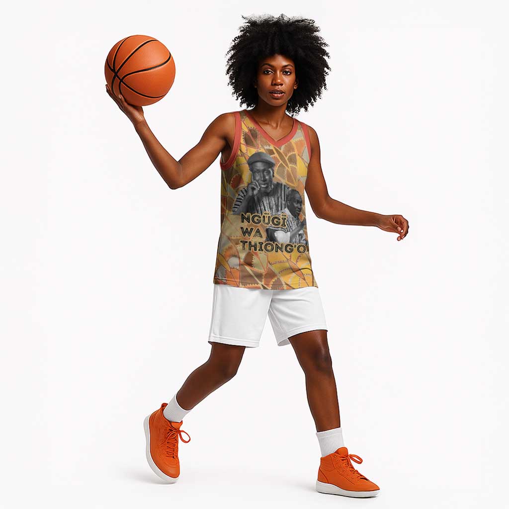 Ngugi wa Thiong O Basketball Jersey African Literary Icon Portrait Cultural Revival - Wonder Print Shop
