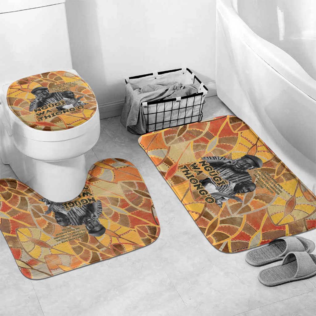 Ngugi wa Thiong O Bathroom Set African Literary Icon Portrait Cultural Revival - Wonder Print Shop