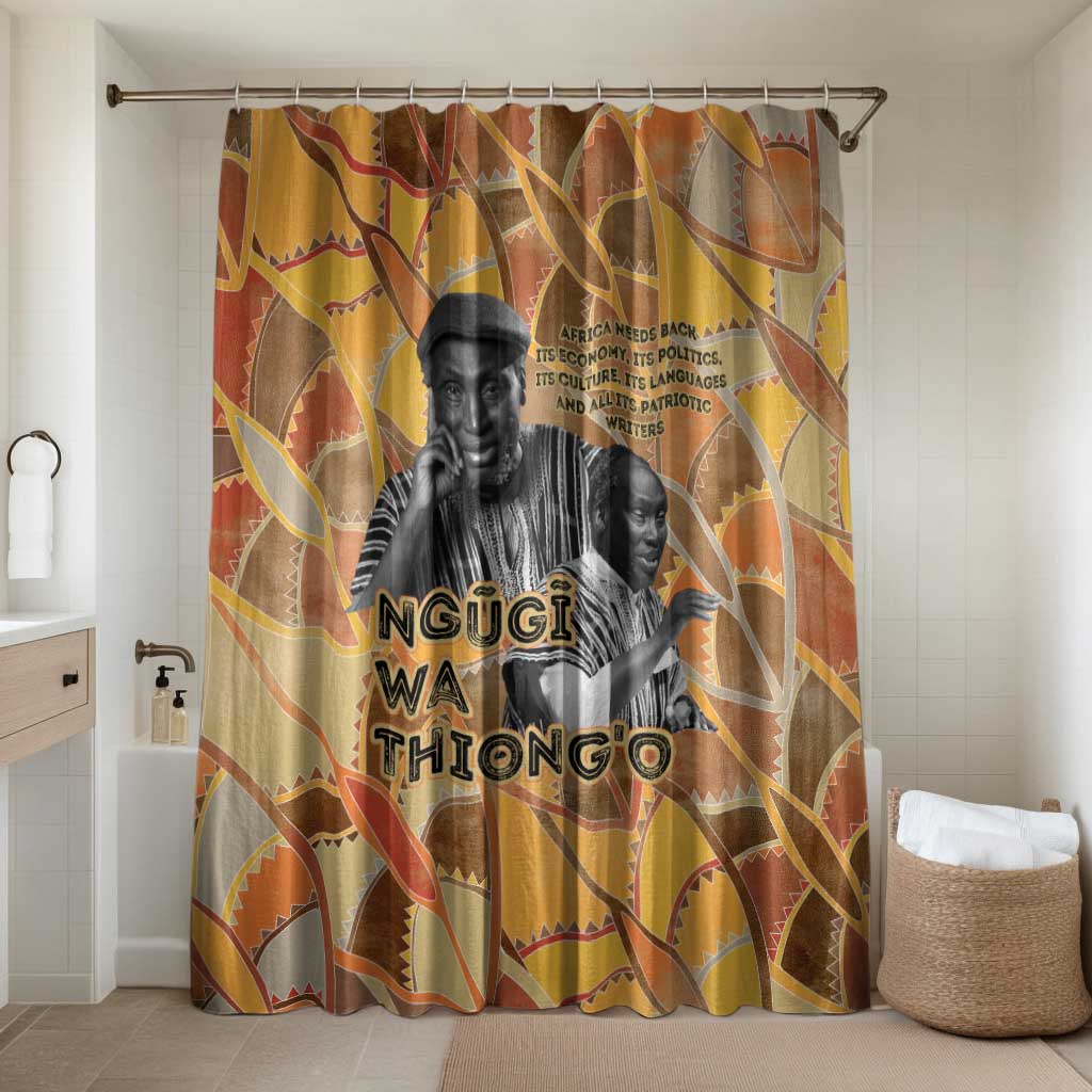 Ngugi wa Thiong O Bathroom Set African Literary Icon Portrait Cultural Revival - Wonder Print Shop