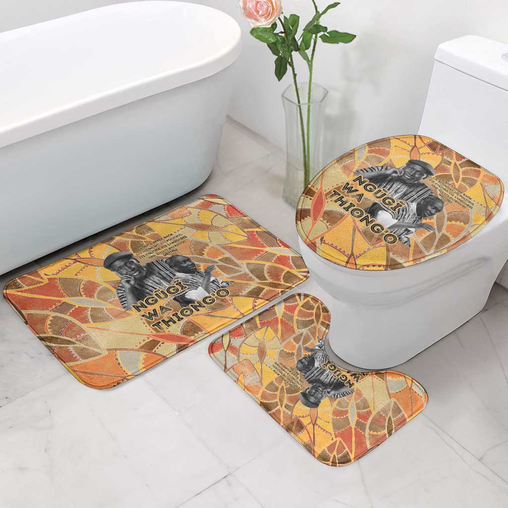 Ngugi wa Thiong O Bathroom Set African Literary Icon Portrait Cultural Revival - Wonder Print Shop