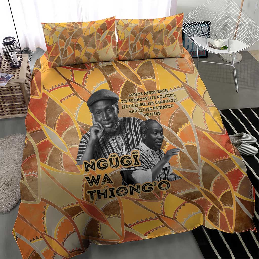 Ngugi wa Thiong O Bedding Set African Literary Icon Portrait Cultural Revival - Wonder Print Shop