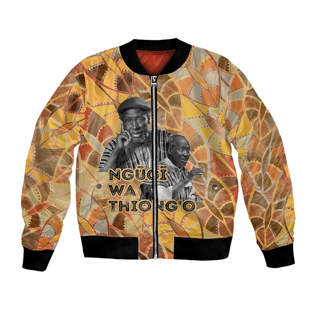 Ngugi wa Thiong O Bomber Jacket African Literary Icon Portrait Cultural Revival - Wonder Print Shop
