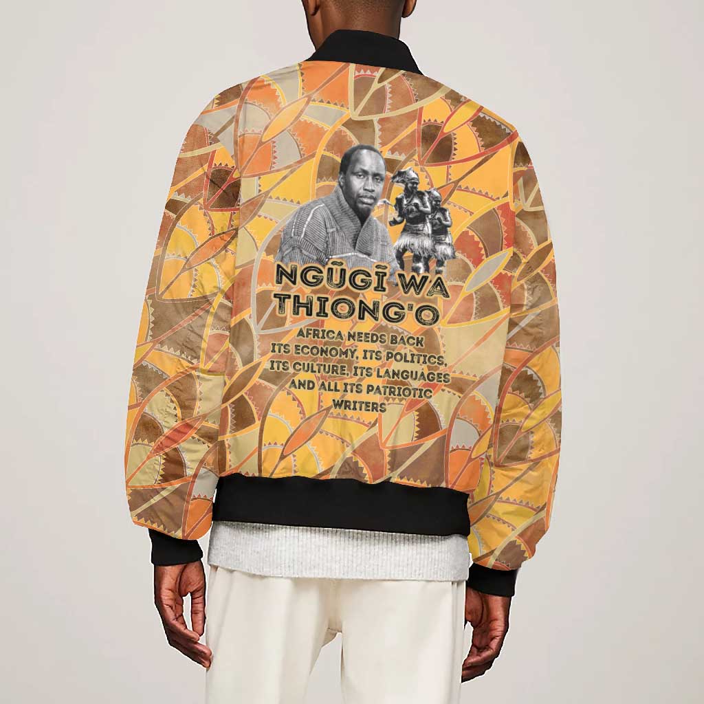 Ngugi wa Thiong O Bomber Jacket African Literary Icon Portrait Cultural Revival - Wonder Print Shop