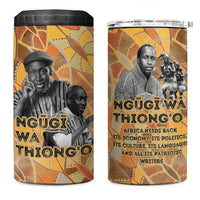 Ngugi wa Thiong O 4 in 1 Can Cooler Tumbler African Literary Icon Portrait Cultural Revival - Wonder Print Shop