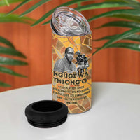 Ngugi wa Thiong O 4 in 1 Can Cooler Tumbler African Literary Icon Portrait Cultural Revival - Wonder Print Shop