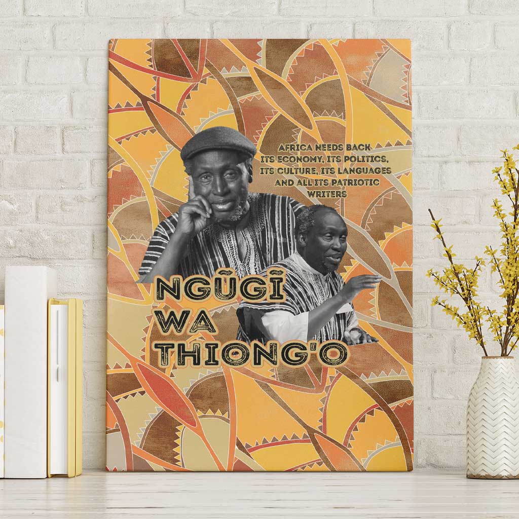 Ngugi wa Thiong O Canvas Wall Art African Literary Icon Portrait Cultural Revival - Wonder Print Shop