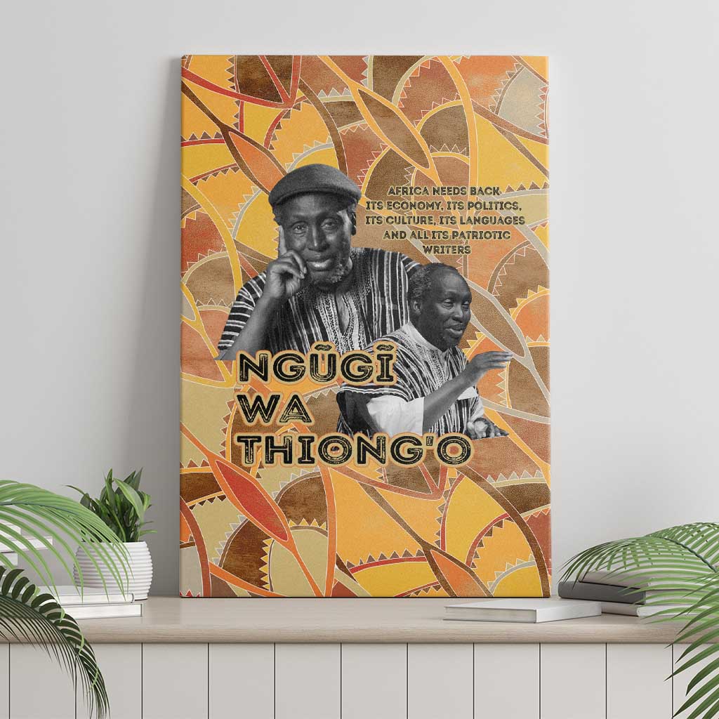 Ngugi wa Thiong O Canvas Wall Art African Literary Icon Portrait Cultural Revival - Wonder Print Shop
