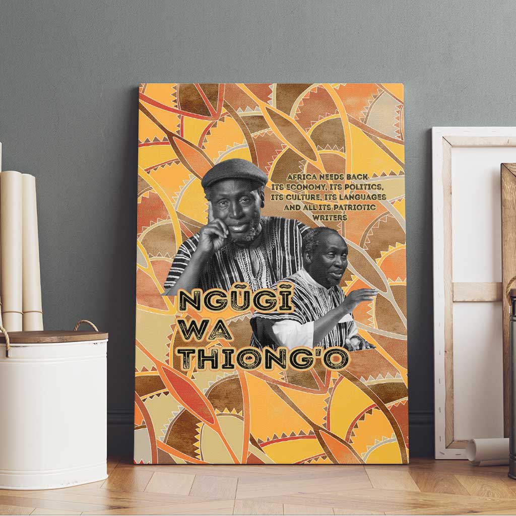 Ngugi wa Thiong O Canvas Wall Art African Literary Icon Portrait Cultural Revival - Wonder Print Shop